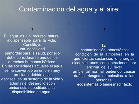 Contaminacion Del Aire Y El Agua Ppt