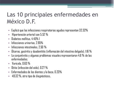 Principales Enfermedades En México