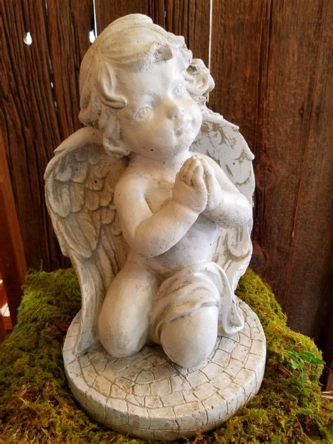 Stone Praying Cherub Statue Local Delivery Only In Belleville Il