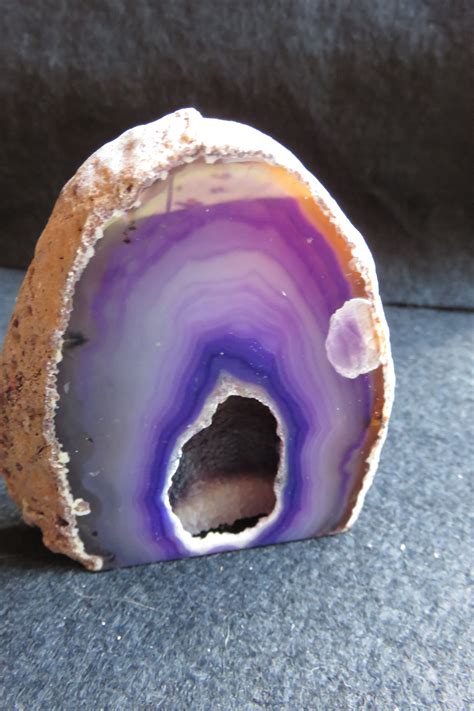 Agate Geode Purple Standing The Crystal Path