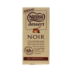 Chocolat noir 52 à pâtisser Nestlé dessert 1 tablette x 205 g La