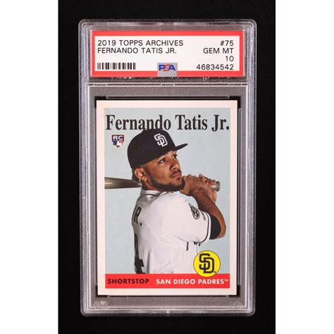 Fernando Tatis Jr 2019 Topps Archives 75 RC PSA 10 Pristine Auction