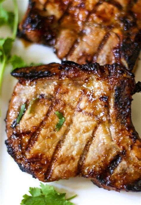 Grilled Teriyaki Pork Chops Recipe Recipe Pork Teriyaki Pork Chops Hot Sex Picture