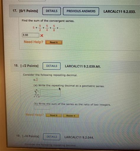 Solved 17 0 1 Points DETAILS PREVIOUS ANSWERS LARCALC11 Chegg