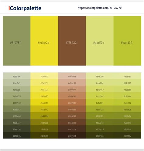 1 Latest Color Schemes With Old Copper And Yellow Green Color Tone