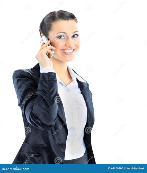 Beautiful Business Woman Talks On The Phone Stock Photo Image Of