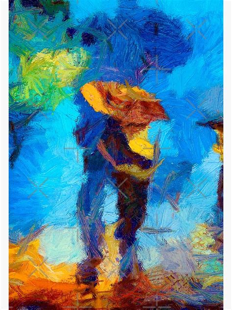 "Walking in the rain, abstract painting." Poster for Sale by Max1876 ...