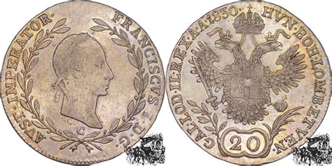 20 Kreuzer 1830 C Österreich stplfr f stplfr MA Shops