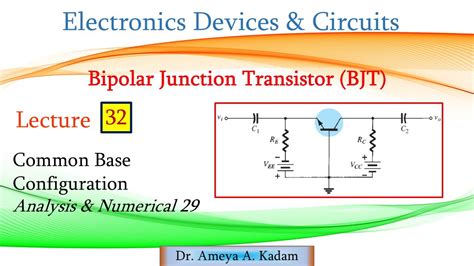 Lect 31 Common Base Configuration Analysis Numerical YouTube