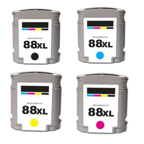 Combo Set Of 4 88xl Ink Cartridges Fit Hp Officejet Pro L7700 L7680 Ebay