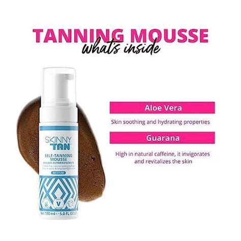 Skinny Tan Dark Mousse 150ml Instant Fake Mousse Coconut And Vanilla Ebay