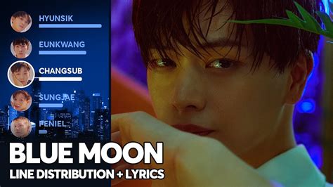 Btob Blue Moon Line Distribution Lyrics Color Coded Patreon Requested Youtube