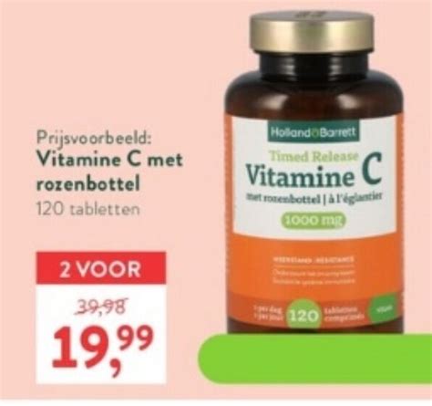 Holland Barrett Vitamine C Met Rozenbottel 2 120 Tabletten Aanbieding