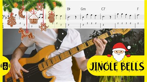 Jingle Bells мелодия Bass Clef Tabs Бас табы YouTube