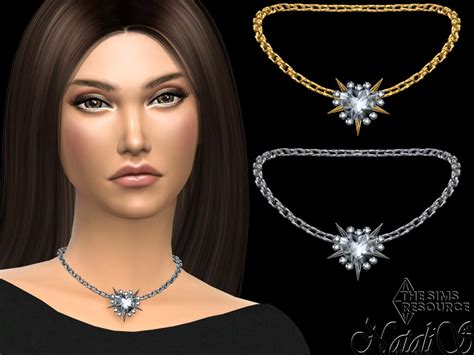 The Sims Resource Spiked Crystal Heart Necklace