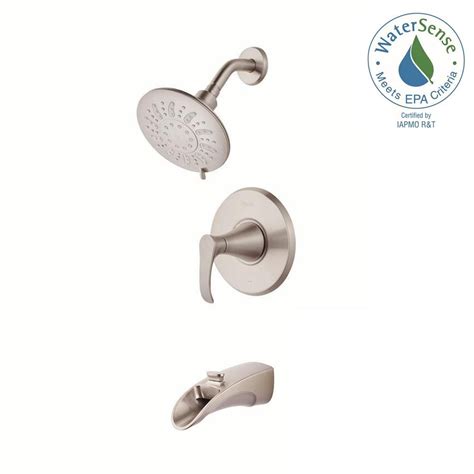 Pfister Brea Single Handle 3 Spray Tub And Shower Faucet In Brushed