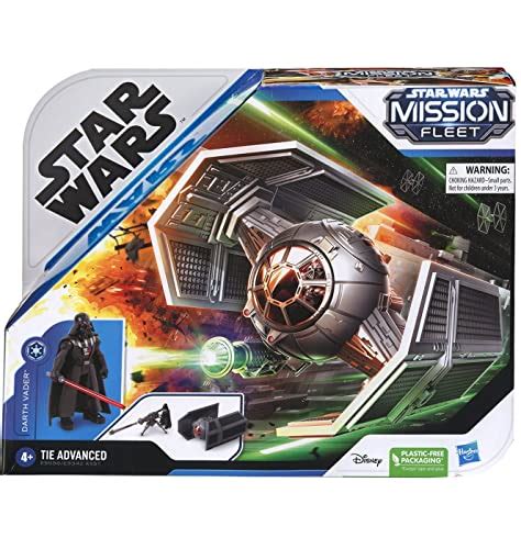 Star Wars Mission Fleet Darth Vader Tie Advanced Toy Vehicle And Action