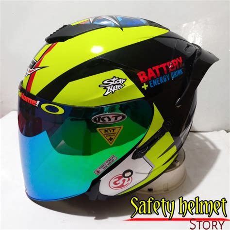 Jual Helm Half Face G Optimax Solid White Modif Paket Ganteng Redbull