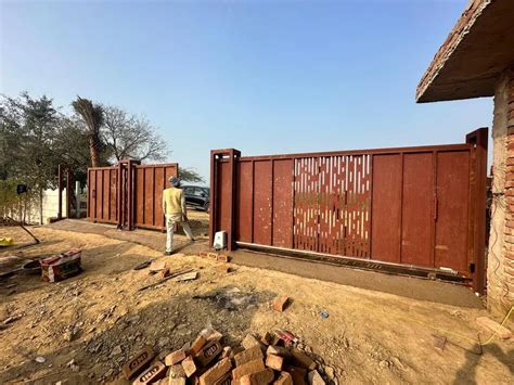 Black Mild Steel Sliding Gate For Home At Rs 32000 Sq Ft In New Delhi