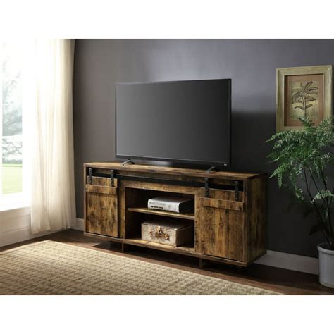 Rustic Tv Stand Barn Door Television Stands Farmhouse Entertainment