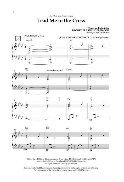 Lead Me To The Cross Choral Anthem Satb Sheet Music Pdf Lifeway Choral Arr Cliff Duren