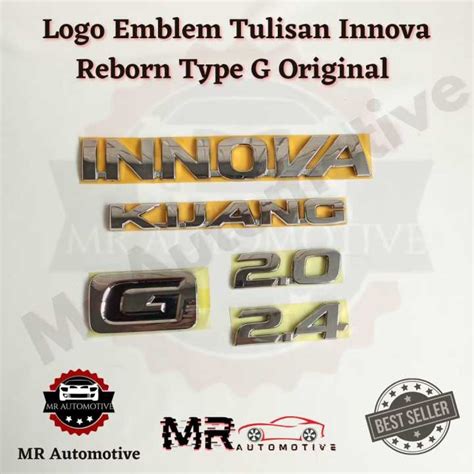 Logo Emblem Tulisan Innova Reborn Set 4Pcs Original Lazada Indonesia