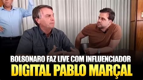 BOLSONARO E PABLO MARÇAL FAZ LIVE PEDINDO AJUDA A INFLUENCIADORES