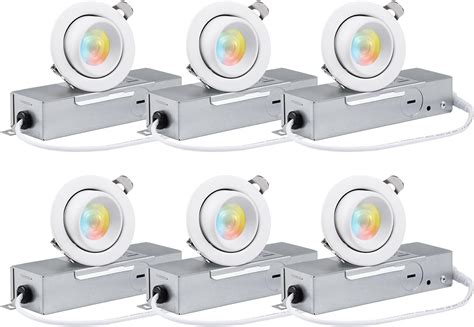 Torchstar Cct Inch Gimbal Led Recessed Light With Junction Box