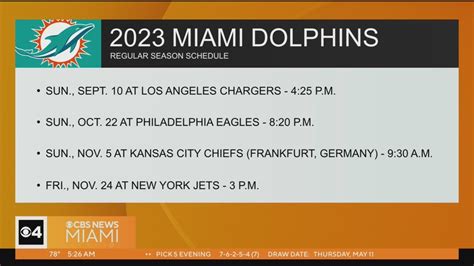 Schedule Released For 2023 Miami Dolphins Season YouTube