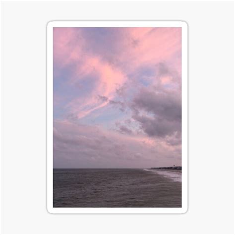 Pink Beach Sunset Sticker For Sale By Houseplantbabe Redbubble