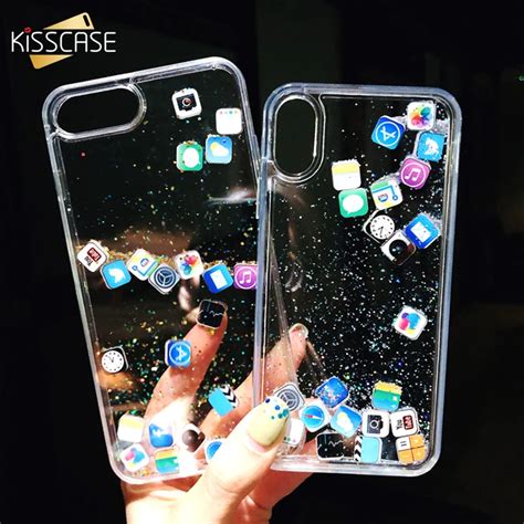 Kisscase Dynamic Liquid Glitter Case For Iphone Xs Max X 10 Xr Case