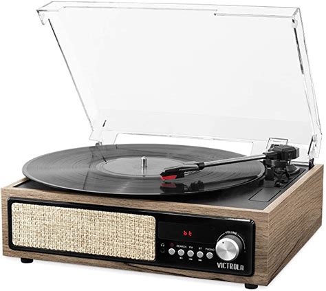 Victrola 3-in-1 Bluetooth Record Player with Built in Speakers and 3 ...