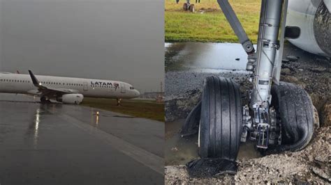 Video Avi N Latam Se Accidenta Y Sale De La Pista Al Aterrizar En