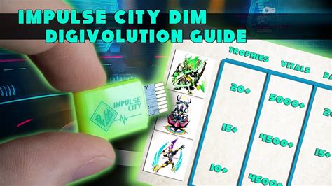 Impulse City Dim Digivolution Guide Digimon Vital Bracelet Youtube