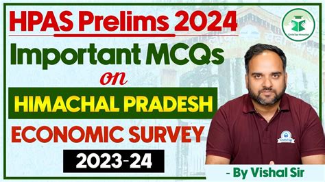 HPAS Prelims 2024 Himachal Pradesh Economic Survey Important MCQs