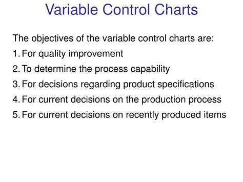 PPT Control Chart For Variables PowerPoint Presentation Free