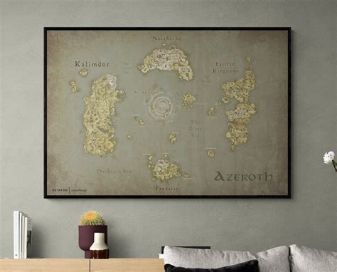 Azeroth Map From World of Warcraft Poster - Etsy