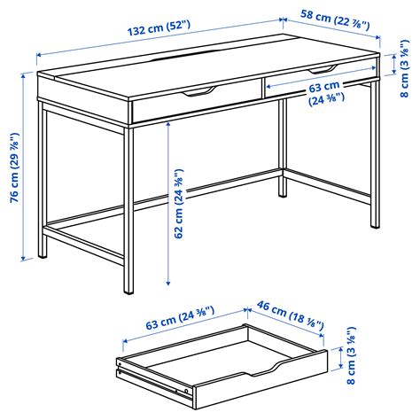 ALEX письменный стол белая морилка/под дуб 132x58 см | IKEA Eesti