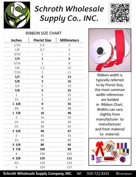 Sws Ribbon Size Chart Data Sheet Schroth Wholesale Supply Co