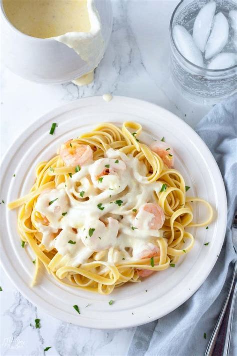 Shrimp Alfredo Pasta Recipe With Homemade Alfredo Sauce • Midgetmomma