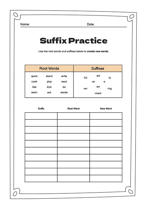 Prefix And Suffix Worksheets With Answers