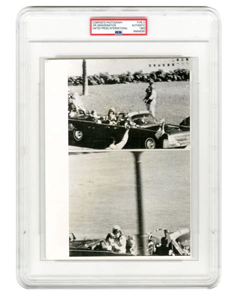 Lot Two Frames Of Zapruder Film Psa Graded Photo Kennedy Assassination