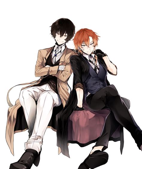 Osamu Dazai X Chuya Nakahara Render By Ichikari On Deviantart