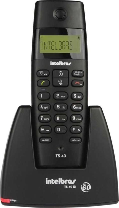 Telefone Sem Fio Com Identificador De Chamadas Ts40id Preto Intelbras