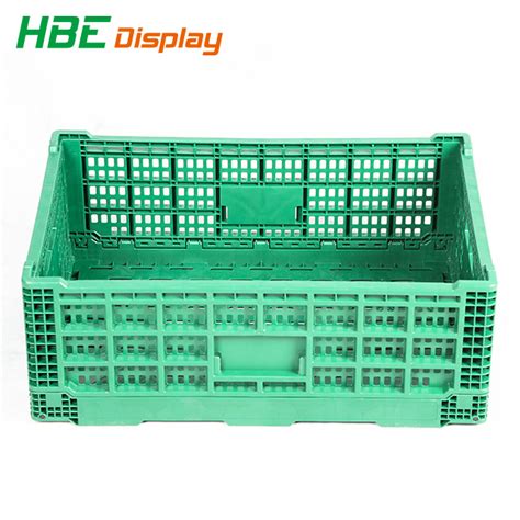 Foldable Big Collapsible Plastic Crates For Fruit And Vegetables