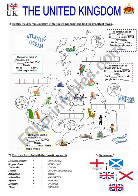 The United Kingdom Esl Worksheet By Krysstl