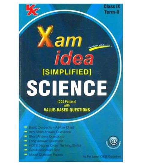 Xam Idea Simplified Science With Value Based Questions Term 2 Class 9 Buy Xam Idea