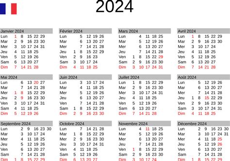 Calendar 2024 French Dareen Maddalena