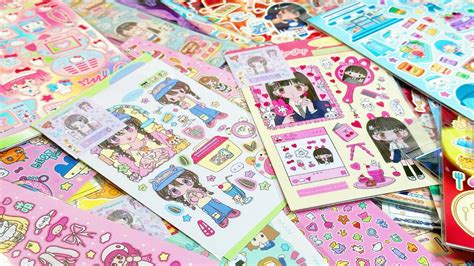 Unbox Mini Kawaii Sticker Haulasmr Unboxing Stickers Journal Youtube