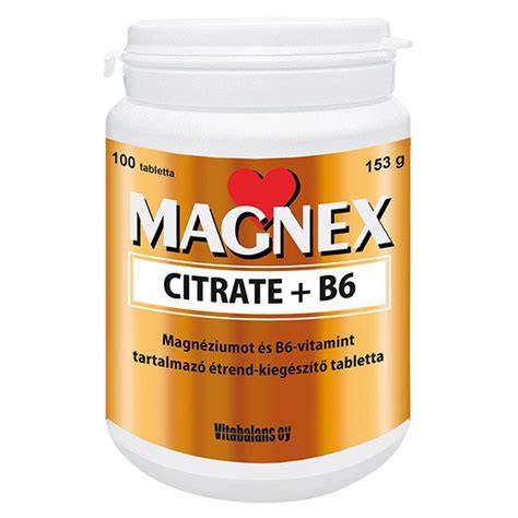 Vitabalans Oy Magnex Citrate B6 Vitamin Tabletta 100x Mpatika Hu